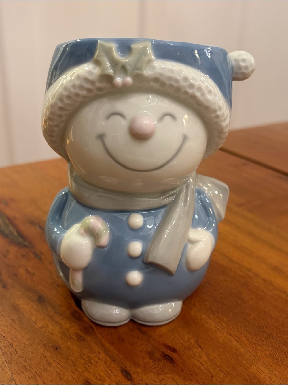 Vintage Christmas Snowman Planter Mug Porcelain Japan Bens Transworld Imports 5"